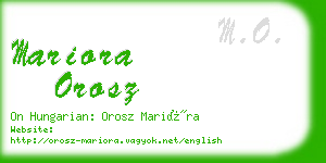 mariora orosz business card